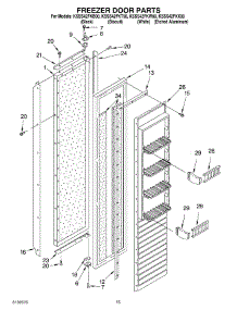10 - Freezer Door parts for Kitchenaid Refrigerator KSSS42FKB00 from AppliancePartsPros.com