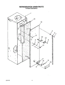 04 - Refrigerator Liner parts for Kitchenaid Refrigerator KSSS42DWX01 from AppliancePartsPros.com
