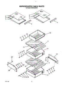 09 - Refrigerator Shelf parts for Kitchenaid Refrigerator KSSS42DWX01 from AppliancePartsPros.com