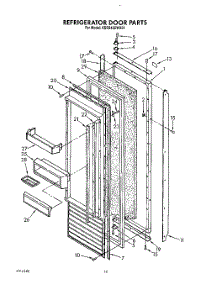 11 - Refrigerator Door parts for Kitchenaid Refrigerator KSSS42DWX01 from AppliancePartsPros.com