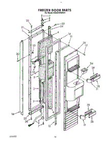 12 - Freezer Door parts for Kitchenaid Refrigerator KSSS42DWX01 from AppliancePartsPros.com