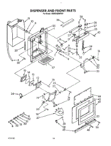 13 - Dispenser And Front parts for Kitchenaid Refrigerator KSSS42DWX01 from AppliancePartsPros.com