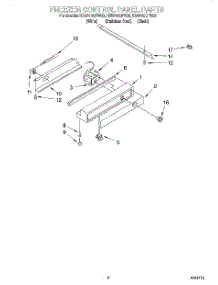 06 - Freezer Control Panel parts for Kitchenaid Refrigerator KSSP42QFW05 from AppliancePartsPros.com