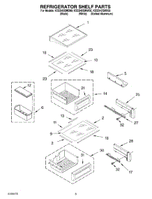 07 - Refrigerator Shelf Parts parts for Kitchenaid Refrigerator KSSS42QMX00 from AppliancePartsPros.com