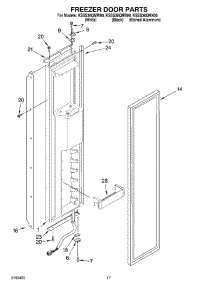 11 - Freezer Door Parts parts for Kitchenaid Refrigerator KSSS36QMX00 from AppliancePartsPros.com