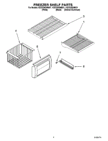 03 - Freezer Shelf Parts parts for Kitchenaid Refrigerator KSSS36QMB01 from AppliancePartsPros.com