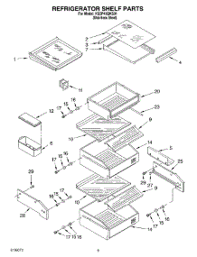 07 - Refrigerator Shelf parts for Kitchenaid Refrigerator KSSP48QKS01 from AppliancePartsPros.com