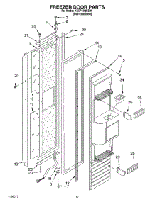 11 - Freezer Door parts for Kitchenaid Refrigerator KSSP48QKS01 from AppliancePartsPros.com