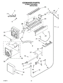 15 - Icemaker parts for Kitchenaid Refrigerator KSSP48QKS01 from AppliancePartsPros.com
