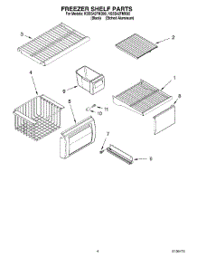 03 - Freezer Shelf Parts parts for Kitchenaid Refrigerator KSSS42FMX00 from AppliancePartsPros.com
