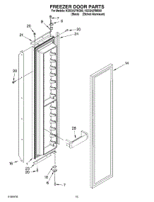 10 - Freezer Door Parts parts for Kitchenaid Refrigerator KSSS42FMX00 from AppliancePartsPros.com