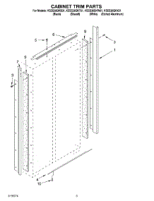 02 - Cabinet Trim parts for Kitchenaid Refrigerator KSSS36QKW01 from AppliancePartsPros.com