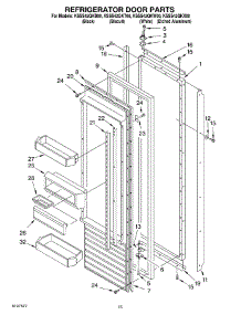 10 - Refrigerator Door parts for Kitchenaid Refrigerator KSSS42QKT00 from AppliancePartsPros.com