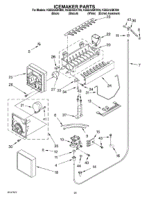 15 - Icemaker parts for Kitchenaid Refrigerator KSSS42QKT00 from AppliancePartsPros.com