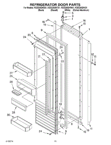 10 - Refrigerator Door parts for Kitchenaid Refrigerator KSSS36QKW01 from AppliancePartsPros.com
