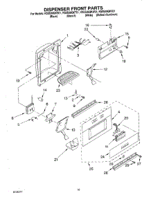 12 - Dispenser Front parts for Kitchenaid Refrigerator KSSS36QKW01 from AppliancePartsPros.com