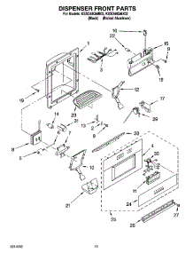 12 - Dispenser And Front Parts parts for Kitchenaid Refrigerator KSSO48QMB02 from AppliancePartsPros.com