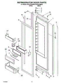 10 - Refrigerator Door Parts parts for Kitchenaid Refrigerator KSSO42QMB00 from AppliancePartsPros.com