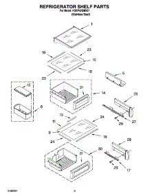 07 - Refrigerator Shelf Parts parts for Kitchenaid Refrigerator KSSP42QMS01 from AppliancePartsPros.com