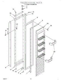 11 - Freezer Door parts for Kitchenaid Refrigerator KSSS36MDX04 from AppliancePartsPros.com
