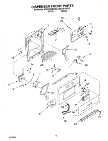 12 - Dispenser And Front Parts parts for Kitchenaid Refrigerator KSSO48QMW00 from AppliancePartsPros.com