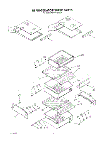 08 - Refrigerator Shelf parts for Kitchenaid Refrigerator KSSS36DWX01 from AppliancePartsPros.com