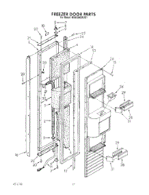 11 - Freezer Door parts for Kitchenaid Refrigerator KSSS36DWX01 from AppliancePartsPros.com