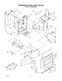 12 - Dispenser And Front parts for Kitchenaid Refrigerator KSSS36DWX01 from AppliancePartsPros.com