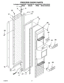 11 - Freezer Door parts for Kitchenaid Refrigerator KSSS42QKX01 from AppliancePartsPros.com