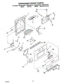 12 - Dispenser Front parts for Kitchenaid Refrigerator KSSS42QKX01 from AppliancePartsPros.com