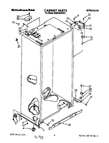 Cabinet parts for Kitchenaid Refrigerator KSSS36MWX01 from AppliancePartsPros.com