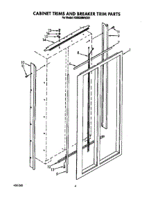 Cabinet Trims And Breaker Trim parts for Kitchenaid Refrigerator KSSS36MWX01 from AppliancePartsPros.com