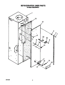 Refrigerator Liner parts for Kitchenaid Refrigerator KSSS36MWX01 from AppliancePartsPros.com