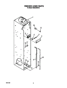 Freezer Liner parts for Kitchenaid Refrigerator KSSS36MWX01 from AppliancePartsPros.com
