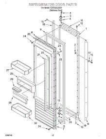 11 - Refrigerator Door parts for Kitchenaid Refrigerator KSSS42QJX00 from AppliancePartsPros.com