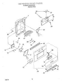 13 - Dispenser Front parts for Kitchenaid Refrigerator KSSS42QJX00 from AppliancePartsPros.com