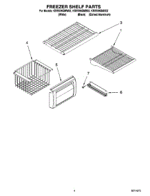 03 - Freezer Shelf Parts parts for Kitchenaid Refrigerator KSSS36QMB02 from AppliancePartsPros.com