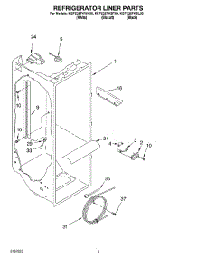 02 - Refrigerator Liner Parts parts for Kitchenaid Refrigerator KSFS25FKBL00 from AppliancePartsPros.com