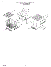 08 - Freezer Shelf parts for Kitchenaid Refrigerator KSSS48FJX00 from AppliancePartsPros.com