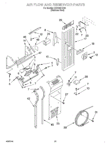 14 - Air Flow And Reservoir parts for Kitchenaid Refrigerator KSSS48FJX00 from AppliancePartsPros.com