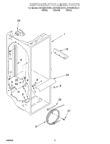 02 - Refrigerator Liner parts for Kitchenaid Refrigerator KSFS25FJWH01 from AppliancePartsPros.com