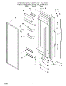 06 - Refrigerator Door parts for Kitchenaid Refrigerator KSFS25FJWH01 from AppliancePartsPros.com