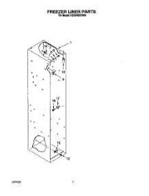 04 - Freezer Liner parts for Kitchenaid Refrigerator KSSS48DBW00 from AppliancePartsPros.com