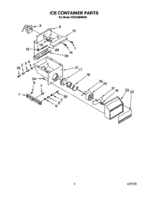 05 - Ice Container parts for Kitchenaid Refrigerator KSSS48DBW00 from AppliancePartsPros.com