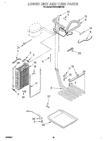 13 - Lower Unit And Tube parts for Kitchenaid Refrigerator KSSS42MDX00 from AppliancePartsPros.com