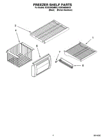 03 - Freezer Shelf Parts parts for Kitchenaid Refrigerator KSSO48QMX02 from AppliancePartsPros.com