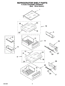 07 - Refrigerator Shelf Parts parts for Kitchenaid Refrigerator KSSO48QMX02 from AppliancePartsPros.com