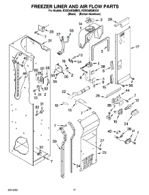08 - Freezer Liner And Air Flow Parts parts for Kitchenaid Refrigerator KSSO48QMX02 from AppliancePartsPros.com