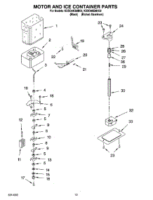 09 - Motor And Ice Container Parts parts for Kitchenaid Refrigerator KSSO48QMX02 from AppliancePartsPros.com