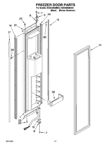 11 - Freezer Door Parts parts for Kitchenaid Refrigerator KSSO48QMX02 from AppliancePartsPros.com